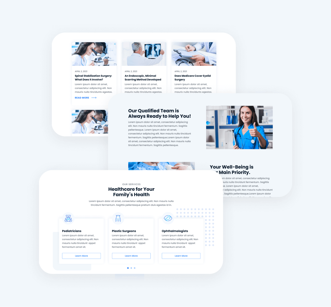 Medica - 15 Sections Included - Hospital and Doctors Webflow Template