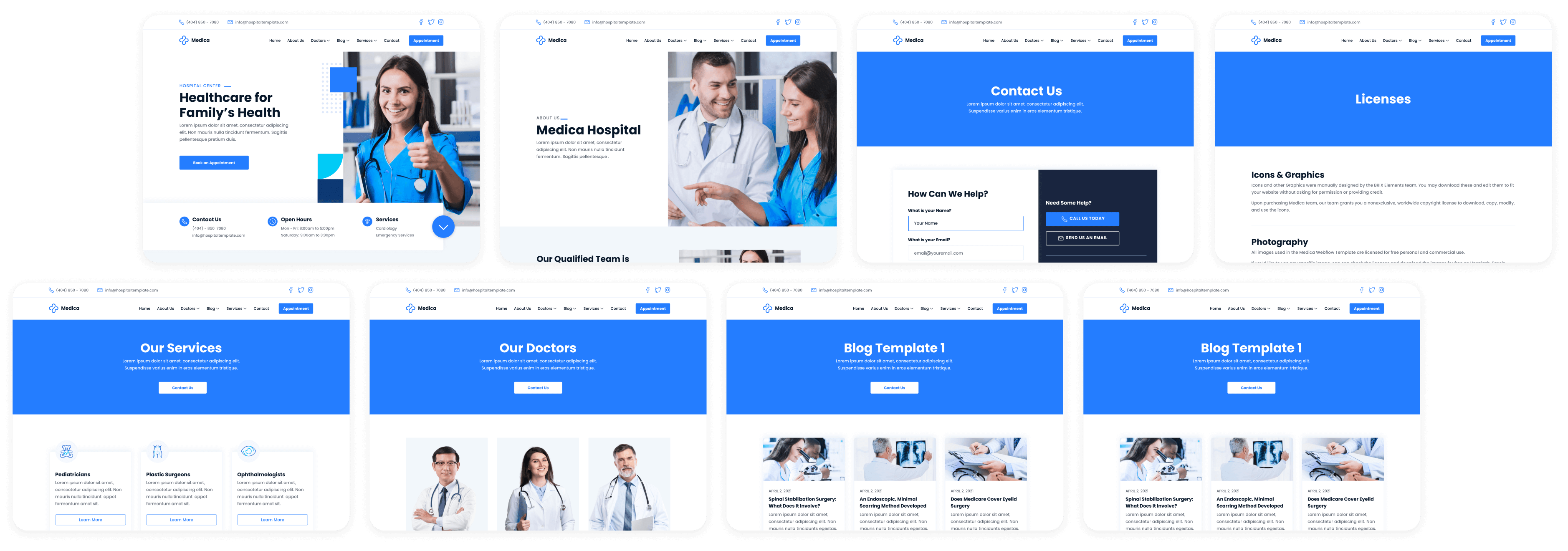 Medica - Buy now on Webflow - Hospital and Doctors Webflow Template